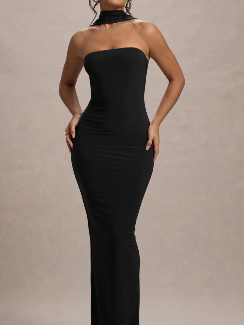 Strapless Black Maxi Dress – Elegant Evening Gown